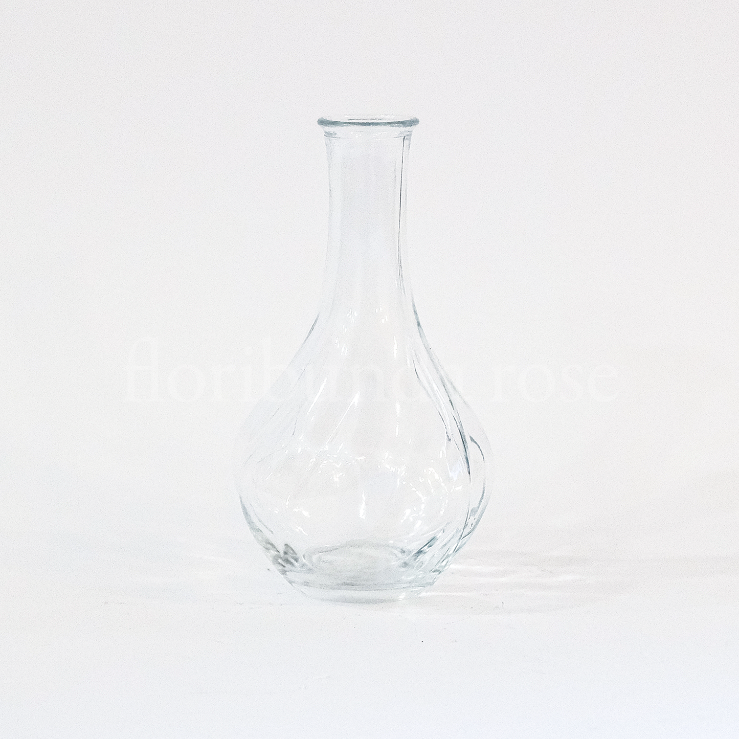 Swirl Ribbed Glass Bud Vase