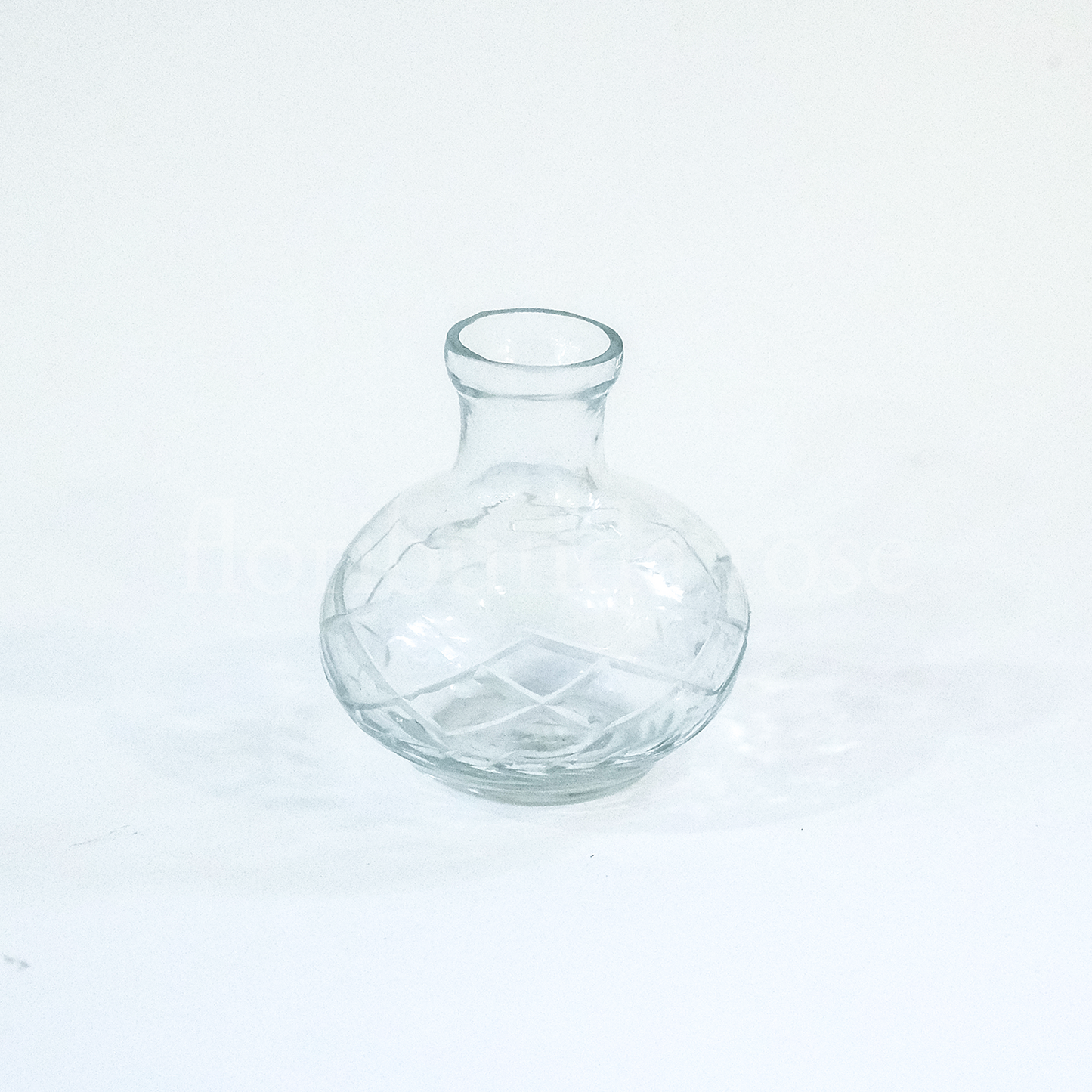 Small Cut Glass / Etched Bud Vase