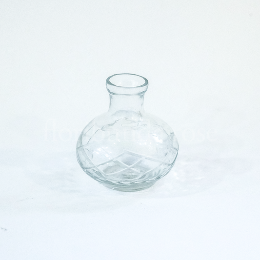 Small Cut Glass / Etched Bud Vase