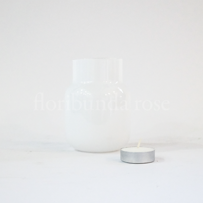White Glass Bud Vase